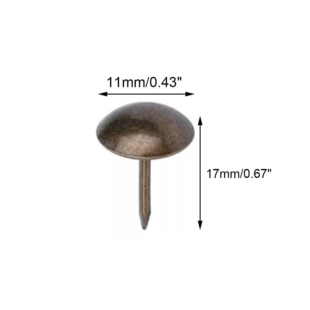 100pcs Upholstery Nail Studs Tacks for Furniture (11mm x 17mm)