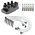 Ignition Coil & Denso 6 Iridium Spark Plugs Wire Set for Ford Contour (1995–2000)