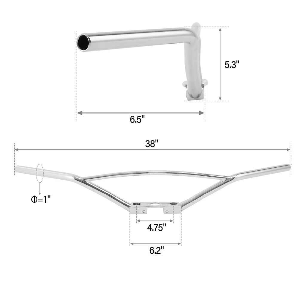 Chrome Handle Bars for Harley Davidson EL/UL (1936–1945)