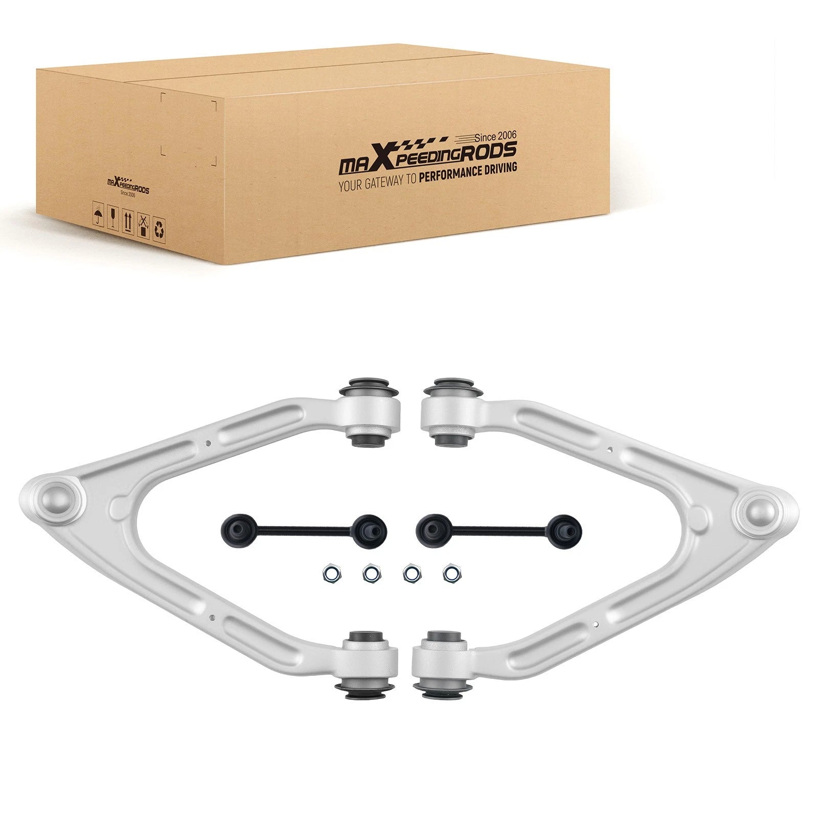 4x Front Upper Control Arms Sway Bar Kit for Hummer H3 (2006–2010)