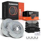 Drilled Brake Rotors & Ceramic Brake Pads for Chevy Equinox GMC (2010–2017)
