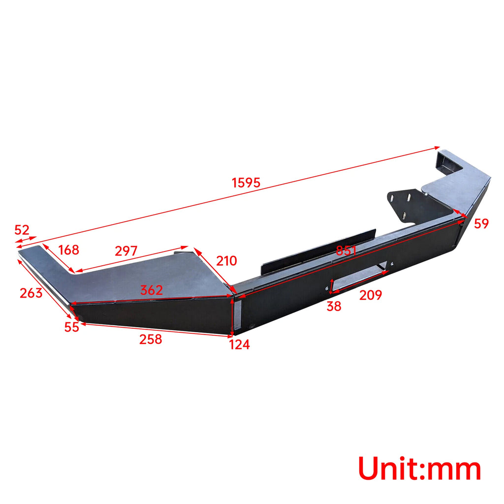 Winch Mount Front Bumper Kit for Jeep Cherokee XJ (1984–2001)
