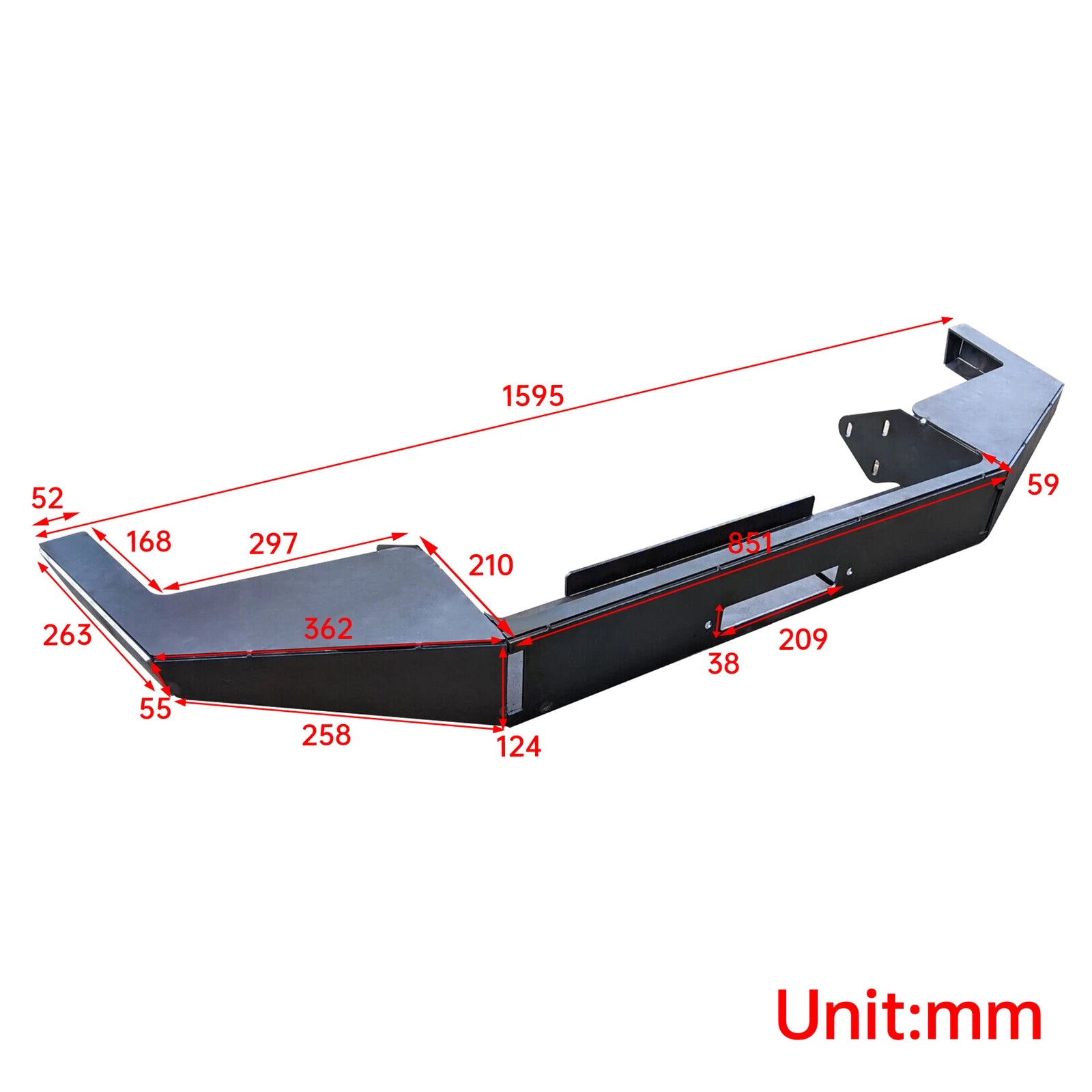 Winch Mount Front Bumper Kit for Jeep Cherokee XJ (1984–2001)