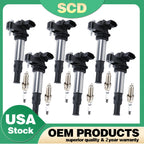 6X Ignition Coil + 6X Spark Plug for Cadillac STS GMC Acadia Buick Enclave (2005–2017) UF375