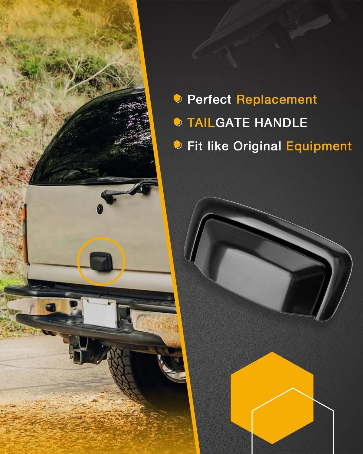 Tailgate Liftgate Handle for GMC Yukon XL, Chevy Suburban (2000-2006)