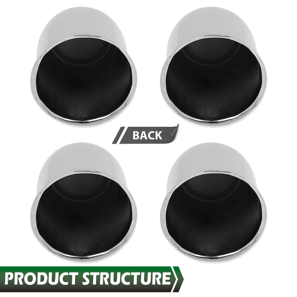 Set of 4 Center Caps for Weld Draglite 5 Lug Trailer Wheels