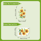 Sunflower Butterfly PVC Wall Decal for Home Interior Decoration