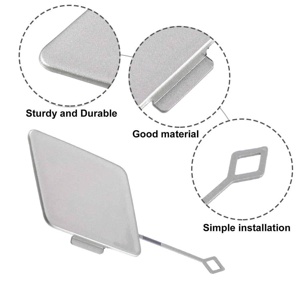 Front Right Tow Hook Cover Cap for BMW 535i (2015–2016) Gray