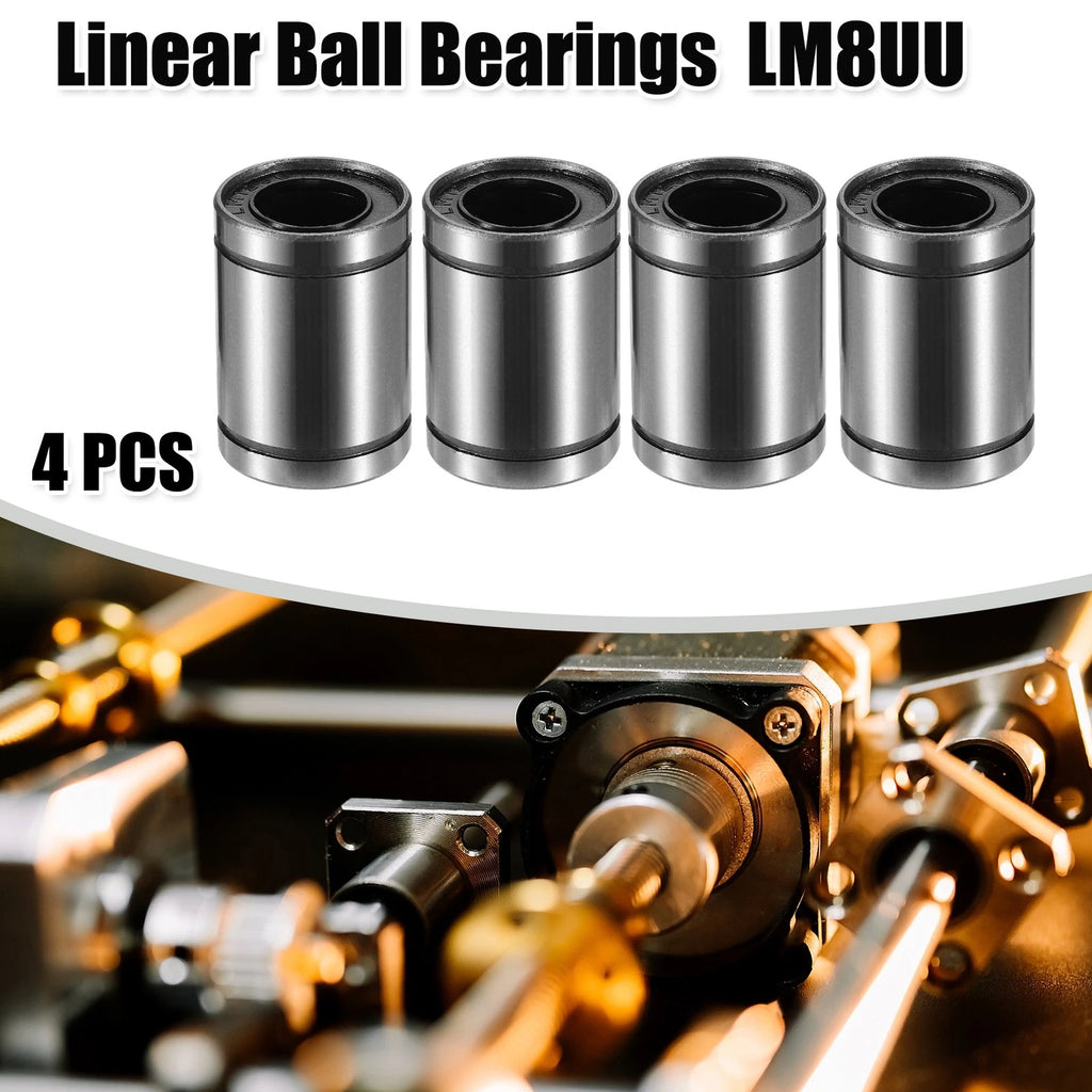 Set of 4 LM12UU Linear Ball Bearings for Car (12mm ID x 21mm OD x 30mm)