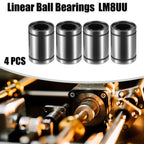 Set of 4 LM12UU Linear Ball Bearings for Car (12mm ID x 21mm OD x 30mm)
