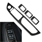 Carbon Fiber Door Window Button Frame Cover Trim for BMW X5 E70 X6 E71 (2008–2013)