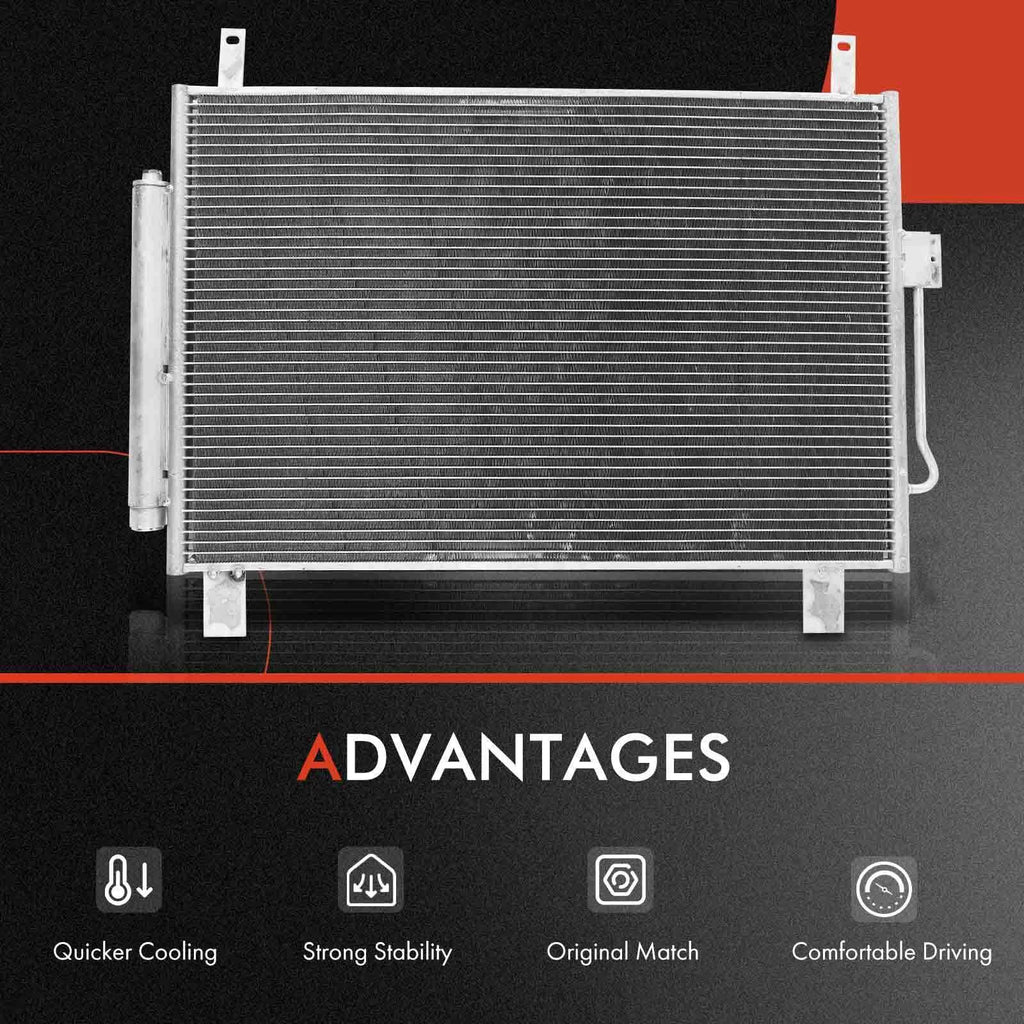 AC condenser and cooling fan assembly for Nissan Pathfinder (2013–2019)