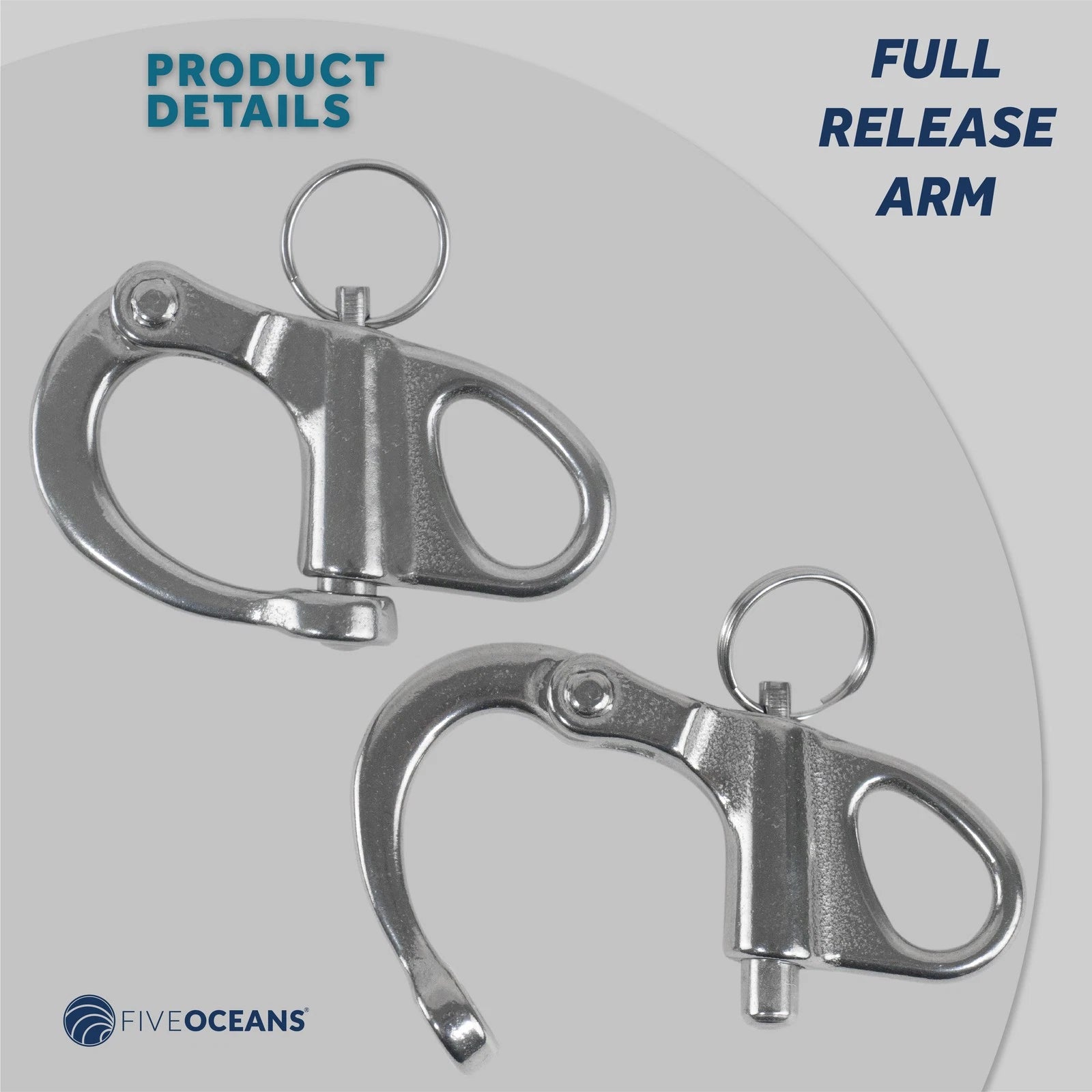 Fixed Bail Snap Shackle for Marine Use (2 inches) FO441