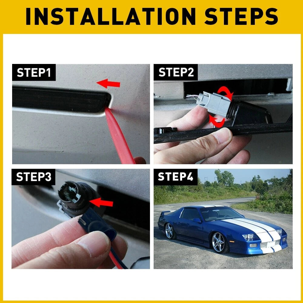 LED Smoked Bumper Marker Side Lights for Chevy Camaro Pontiac Firebird (1982–1992)