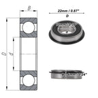 6900NR2RS Deep Groove Ball Bearings for Scooter Skateboard (10x22x6mm)
