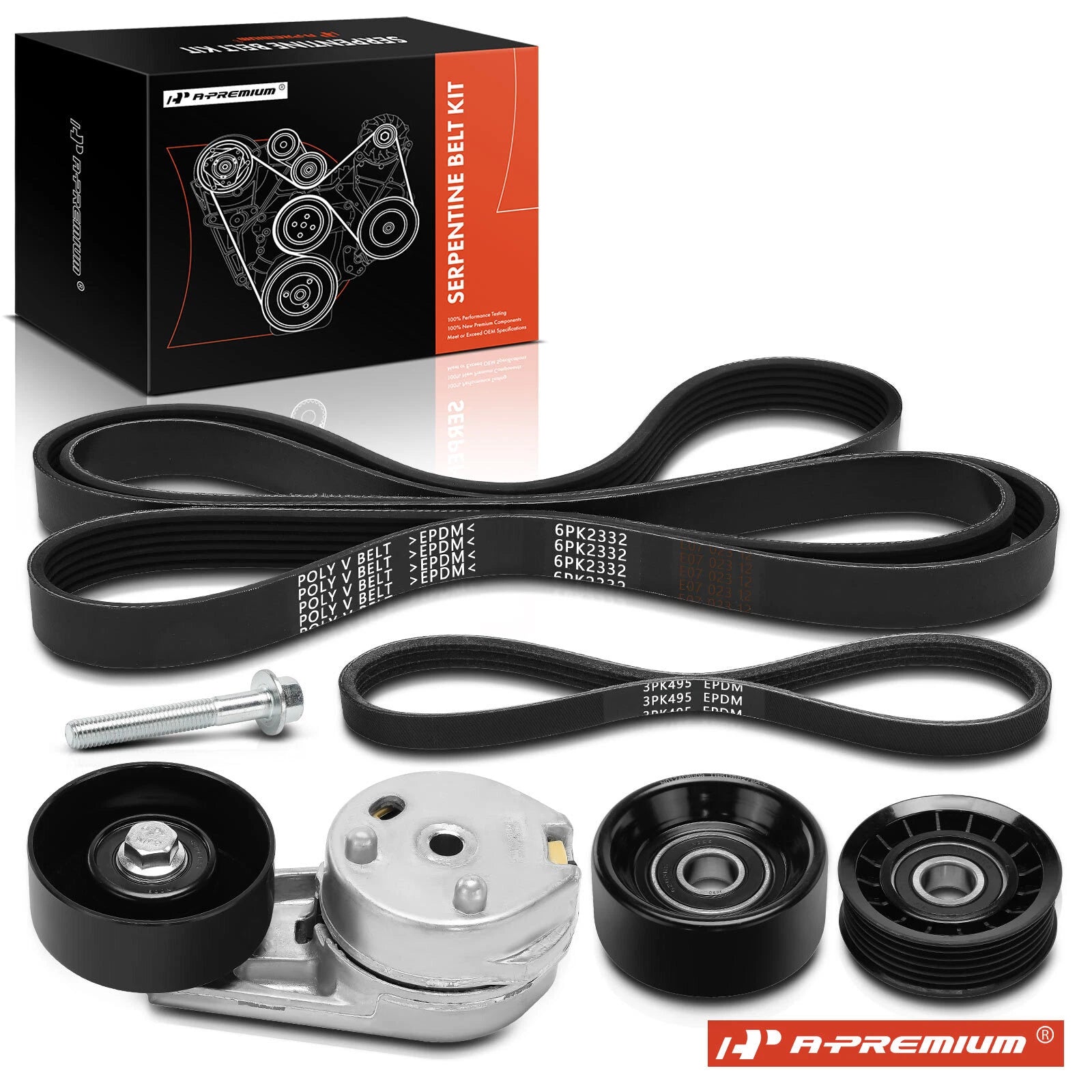 5X Serpentine Belt Drive Component Kit for Ford Escape Fusion (2006–2009)