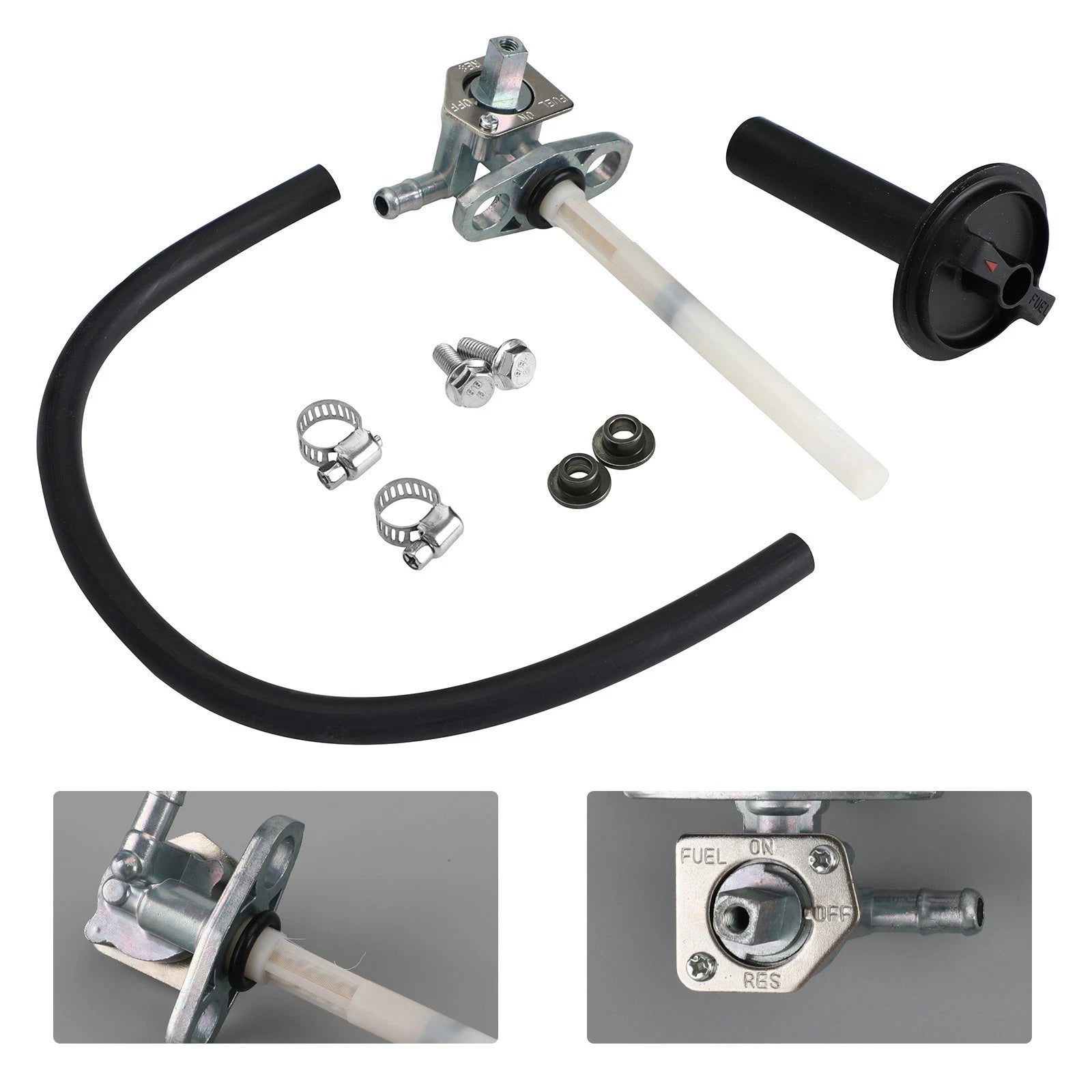 Fuel Gas Petcock Valve & Lever for Honda Recon 250 Rancher 350 Foreman 500 (2000–2023)