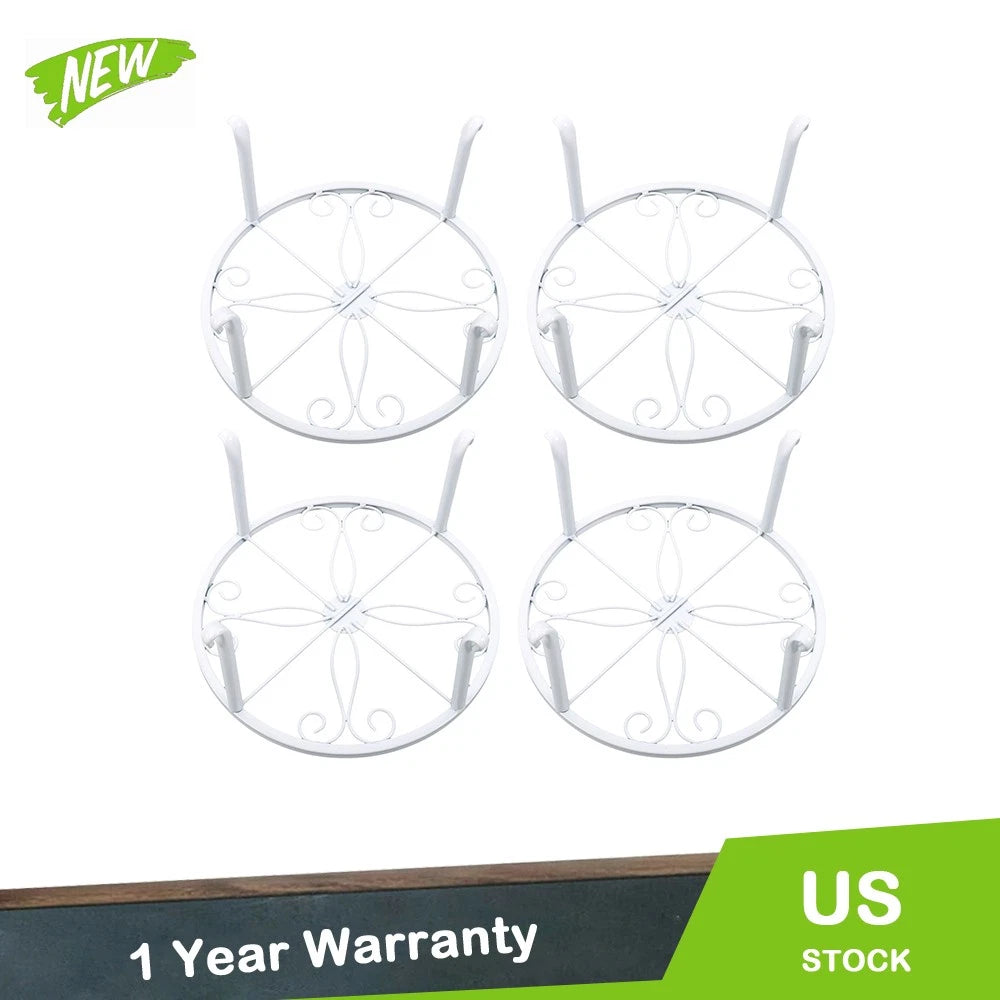 Set of 4 Heavy Duty 9" Plant Stands for Flower Pots