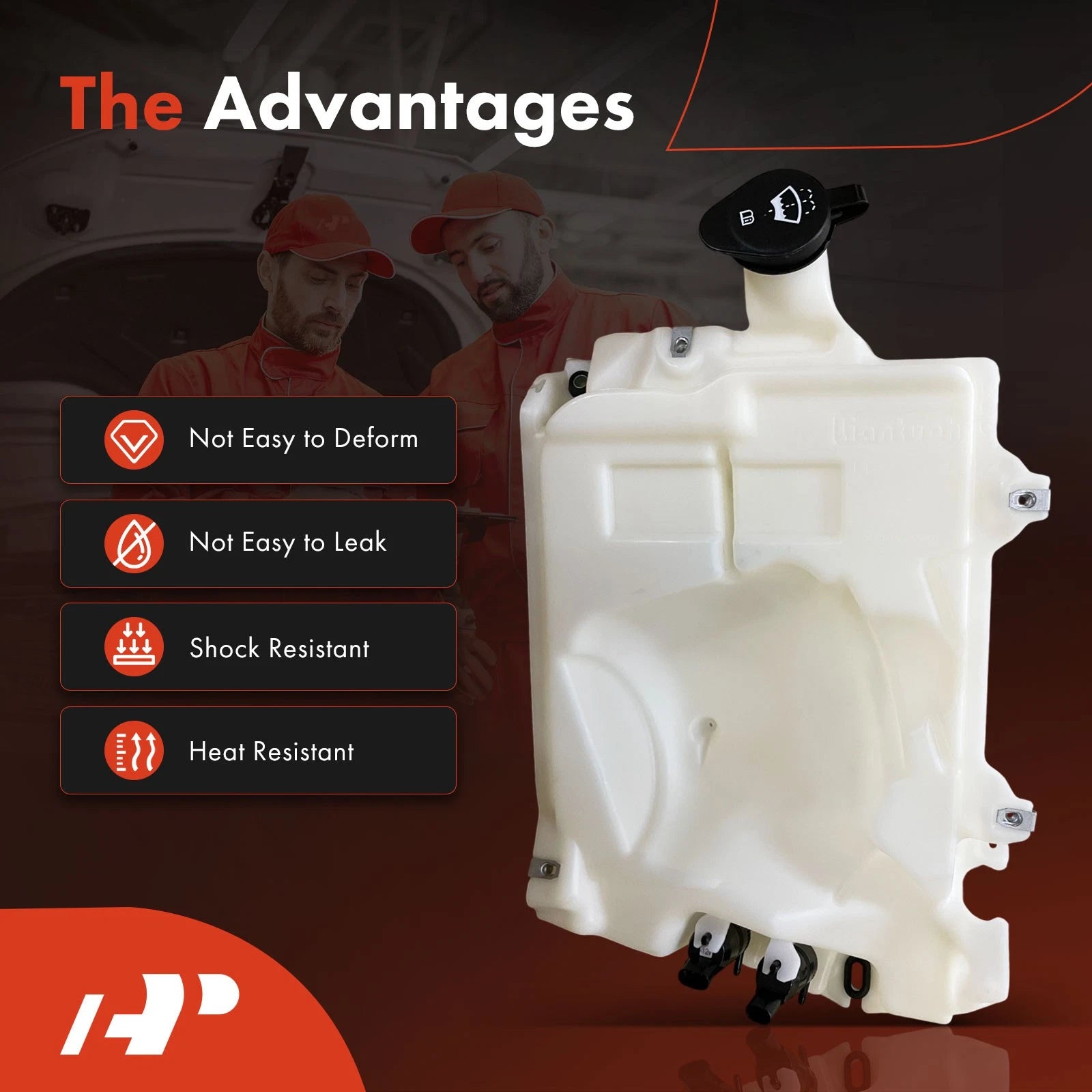 Windshield Washer Reservoir with Pump & Cap for Chevy