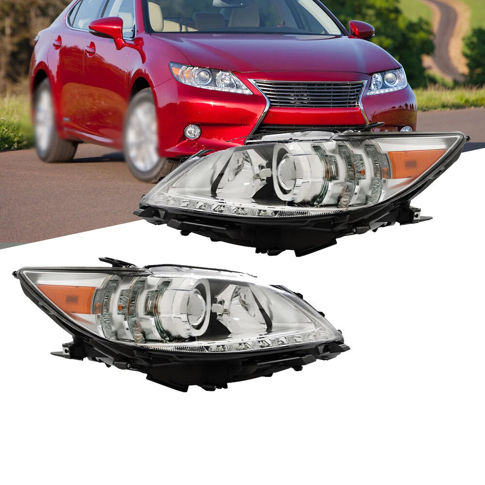 Pair of Headlights for Lexus ES300H ES350 (2013–2015) Clear