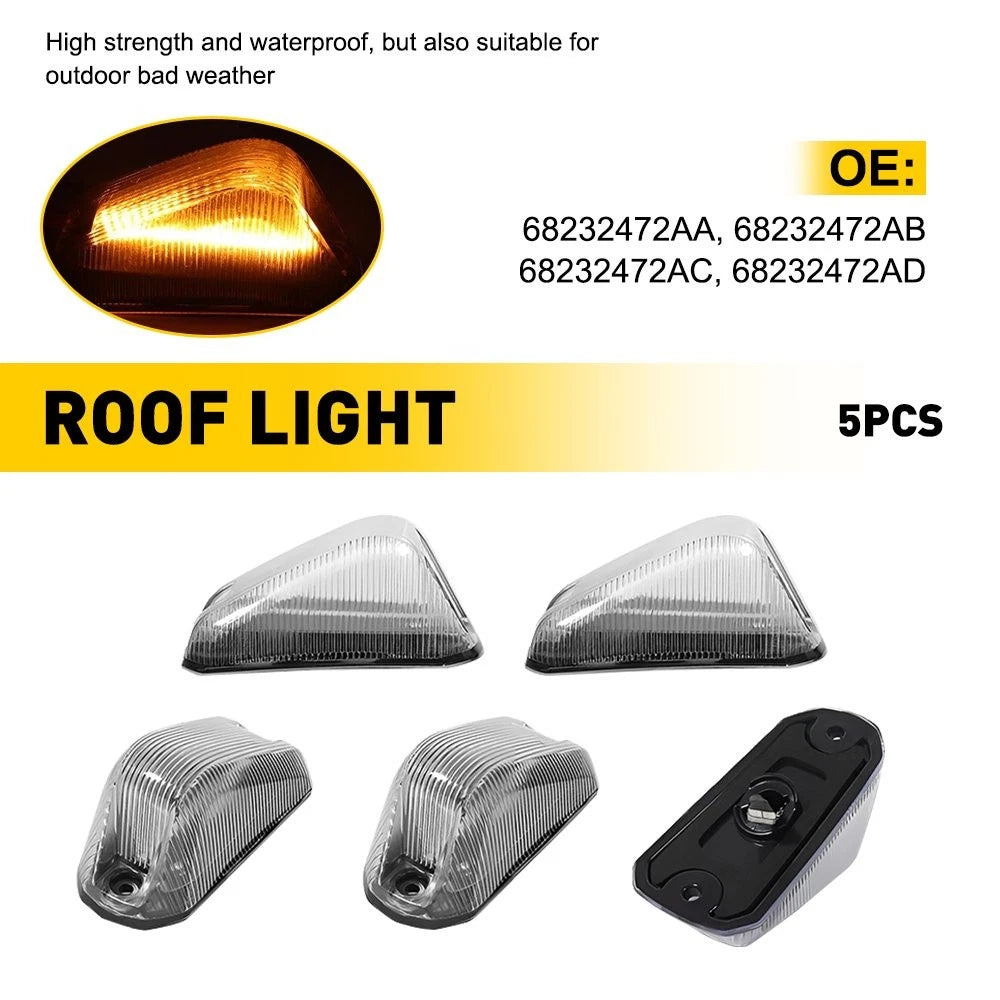 5X Front Cab Roof Amber LED Lights for Dodge RAM ProMaster 1500 2500 (2014–2023)