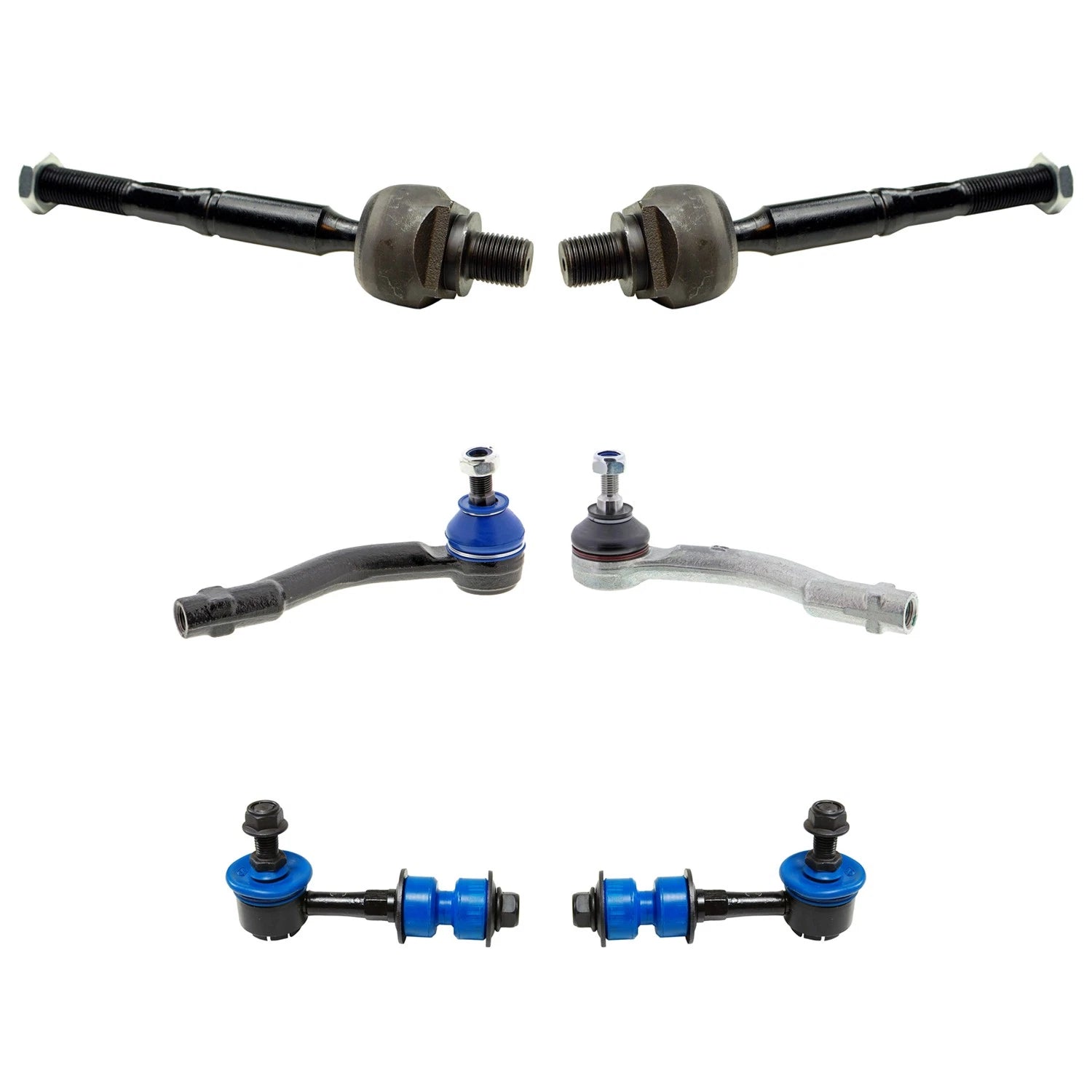 Set of 4 Mevotech Supreme Tie Rod Ends Sway Bar Link Kit for Sonata