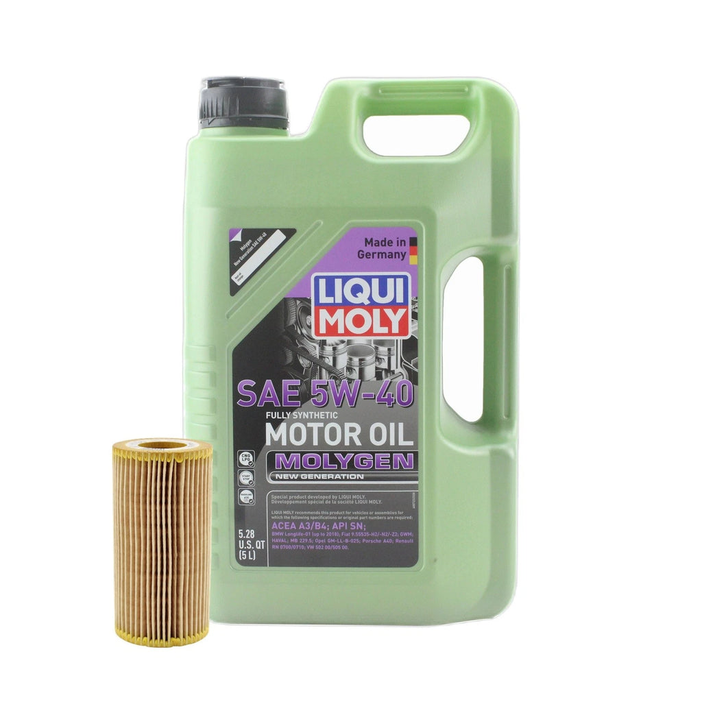 5L Liqui Moly Molygen 5W-40 Oil Change Kit for Audi A4 Quattro (2009–2016)