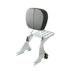 Chrome/Black Backrest Sissy Bar Luggage Rack for Harley Sportster (2004-2022)