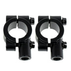 22MM Handlebar Mirror Mounts Clamps for Motorcycle Black (M10) - Pair