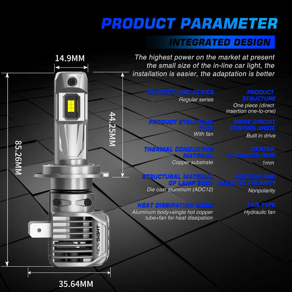 2X H7 LED Headlight Conversion Kit Bulbs for