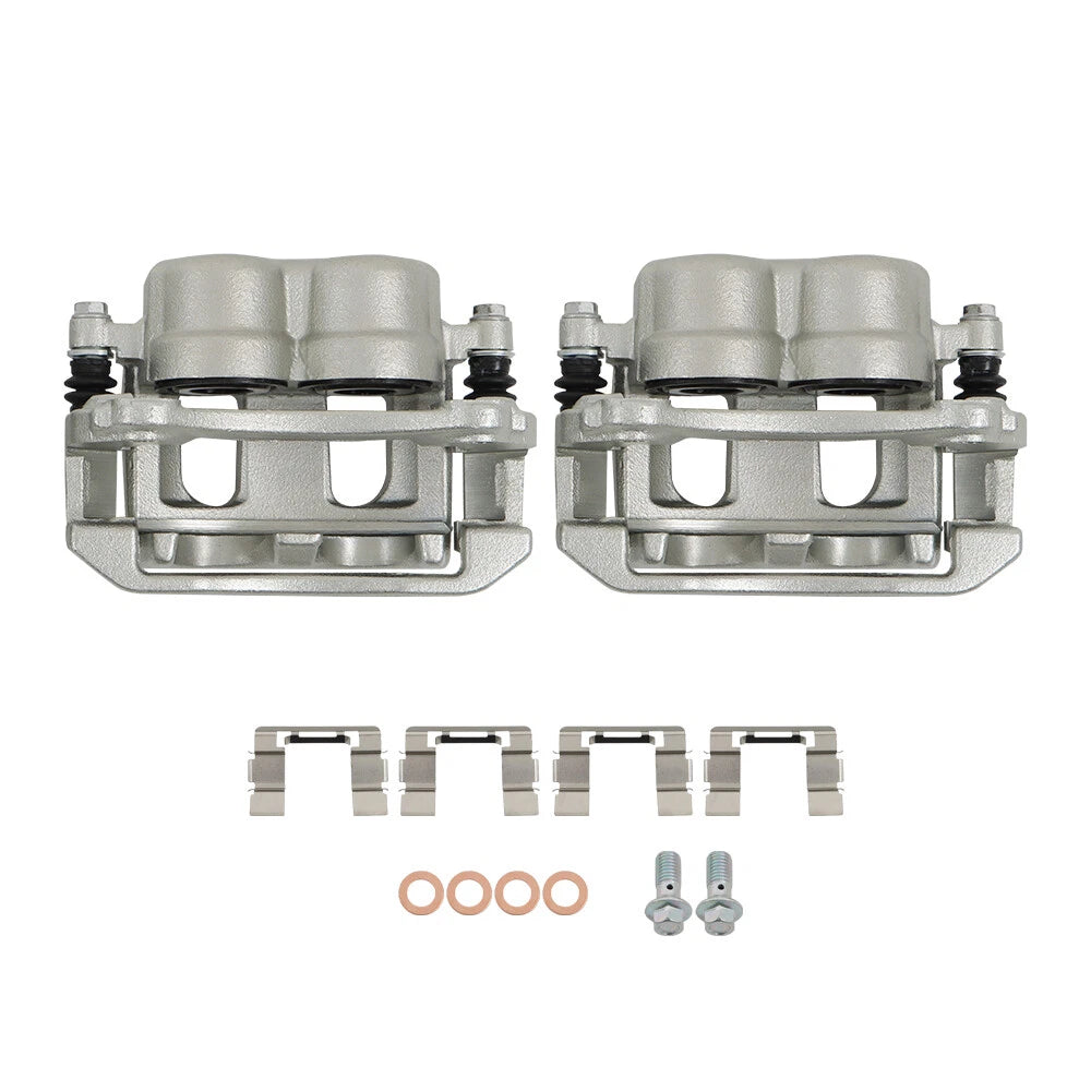 Set of 2 Front Brake Calipers with Bracket for Saturn Pontiac Chevrolet (2004–2007)