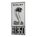 Shelby GT350 Embossed Metal Wall Sign for Man Cave (8.25" x 18.4")