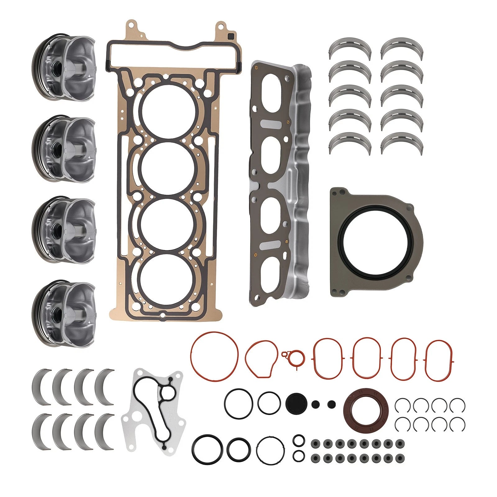 Engine Overhaul Rebuild Kit for Mercedes-Benz C250 W205 E250 W212 (2015–2020)
