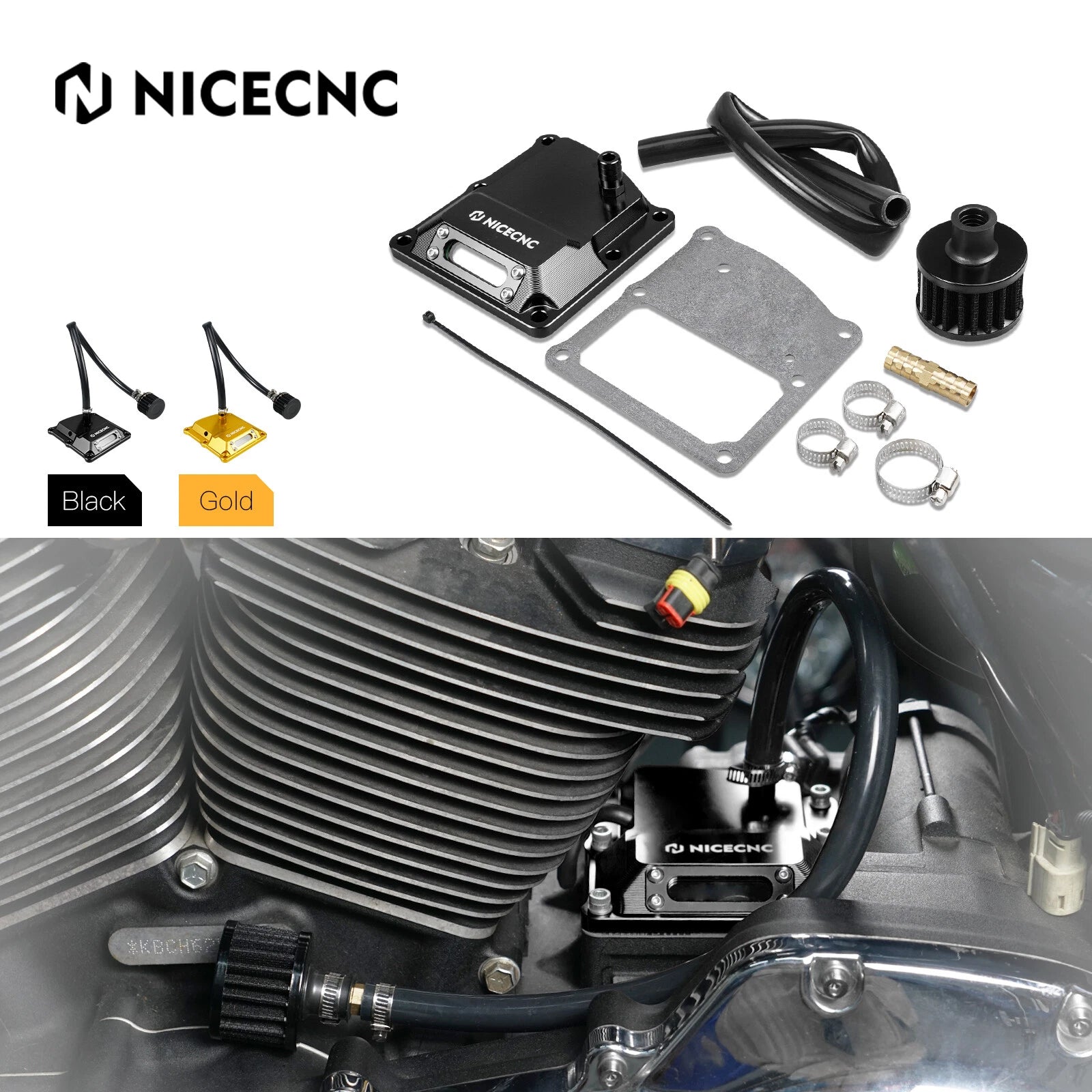 CNC Gearbox M8 Transmission Vent Top Cover for Harley Street Road Electra Glide (2017–2023)