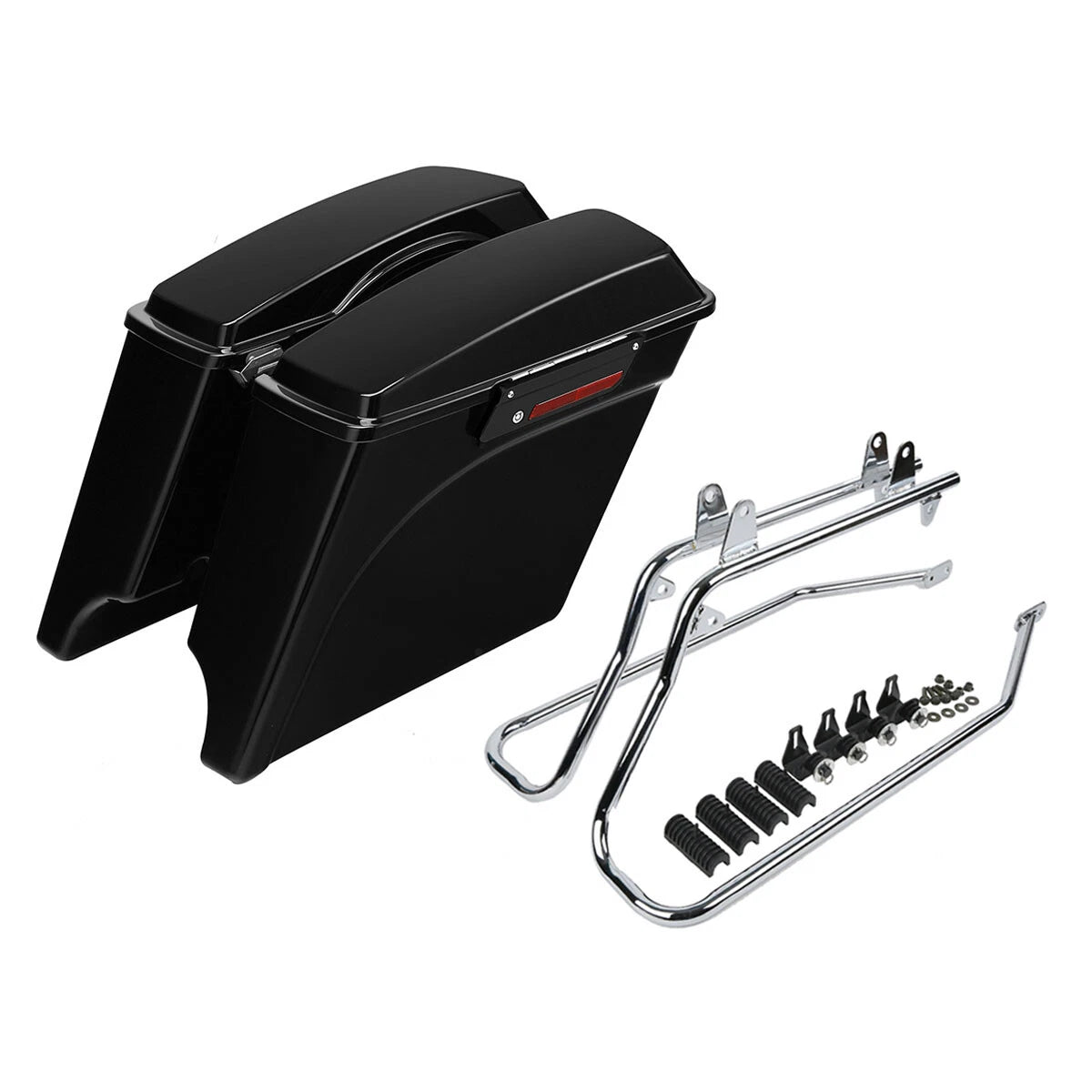 5" Extended Hard Saddlebags & Softail Conversion Brackets for Harley