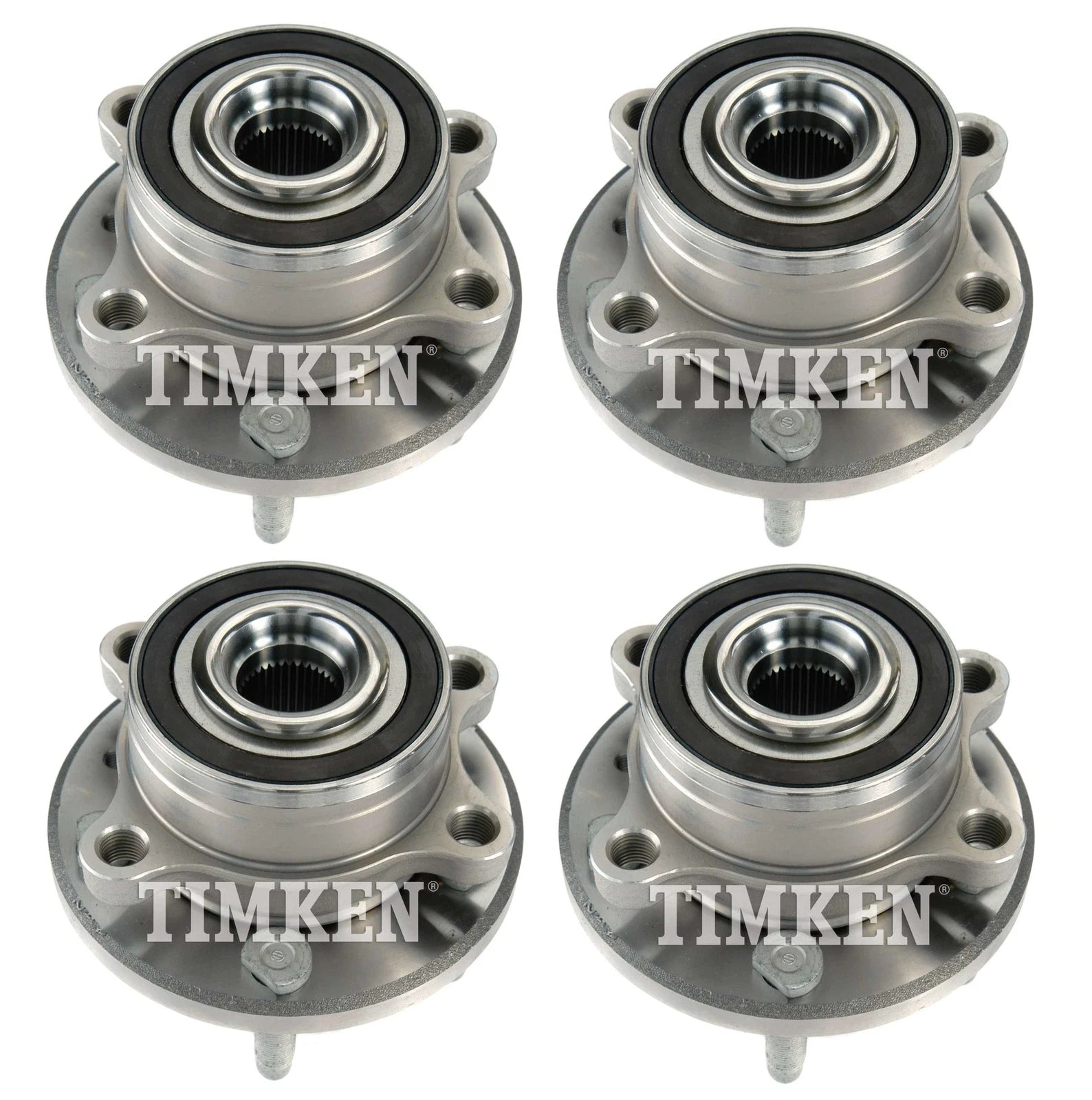 Front & Rear Wheel Bearing & Hub Assembly Kit for Ford Explorer (2011–2017)