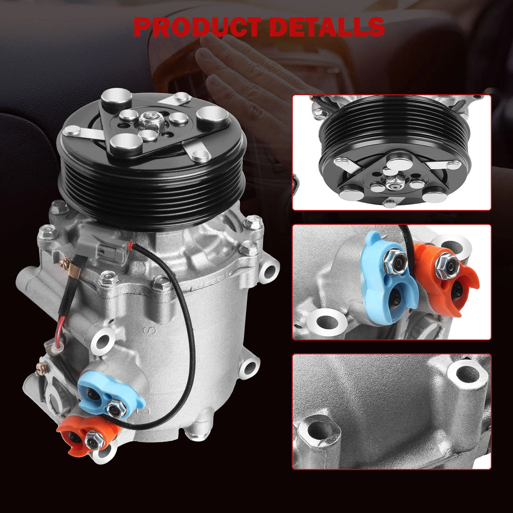 A/C Compressor with Clutch for Honda Civic 1.7L (2002–2005)