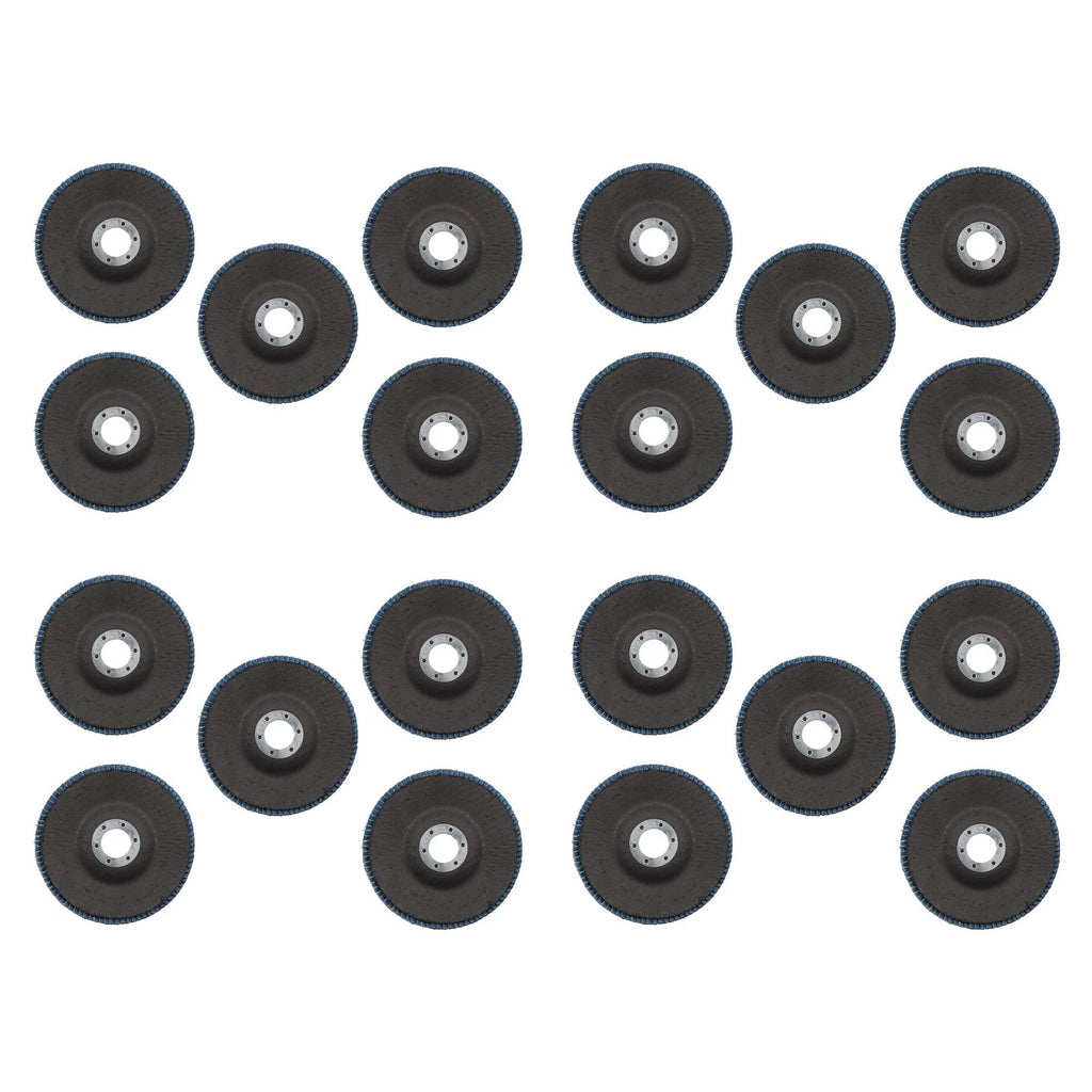 Set of 20 Ceramic Flap Wheels 4.5" x 7/8" 40 Grit for Angle Grinder