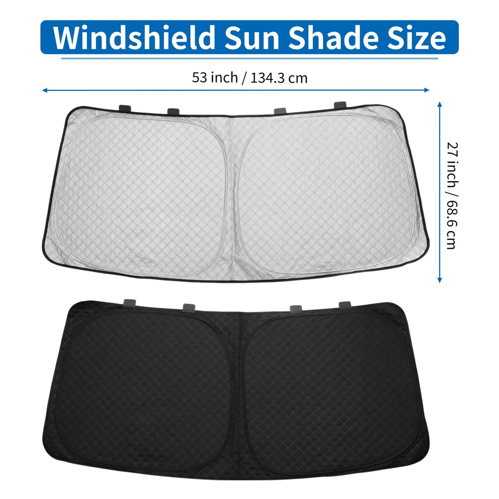 Car Window Cover for Honda N-BOX (JF3/JF4) (Aluminum Film, Foldable, Black)
