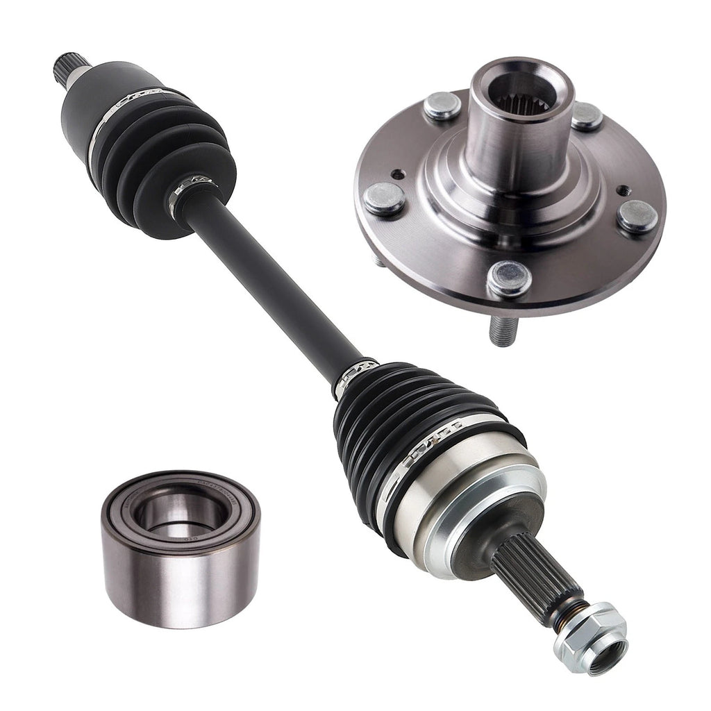 Front CV Axle Shaft + Wheel Hub Bearings for Honda Civic 1.8L EX DX LX GX (2006–2011)