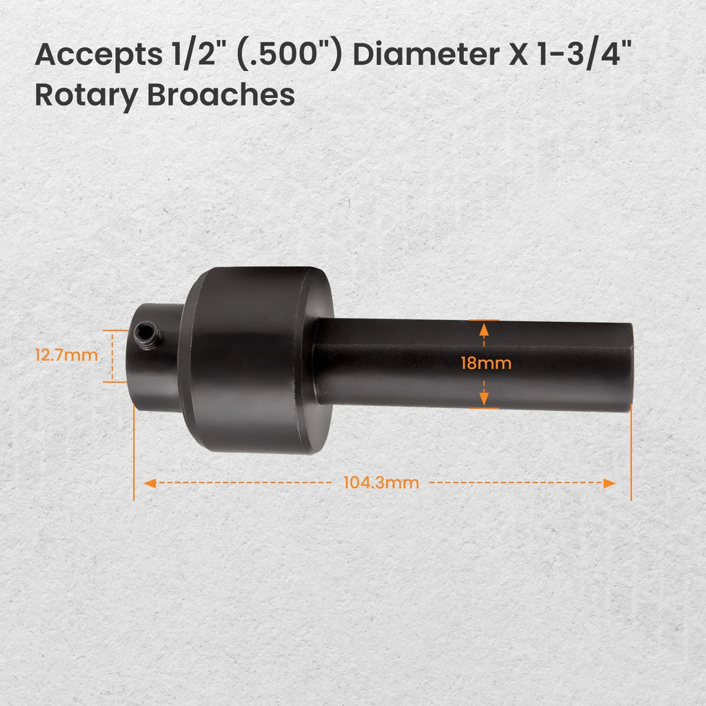 Rotary Broach Tool Holder for 3/4" Shank Broach (Fit 1/2" Shank)