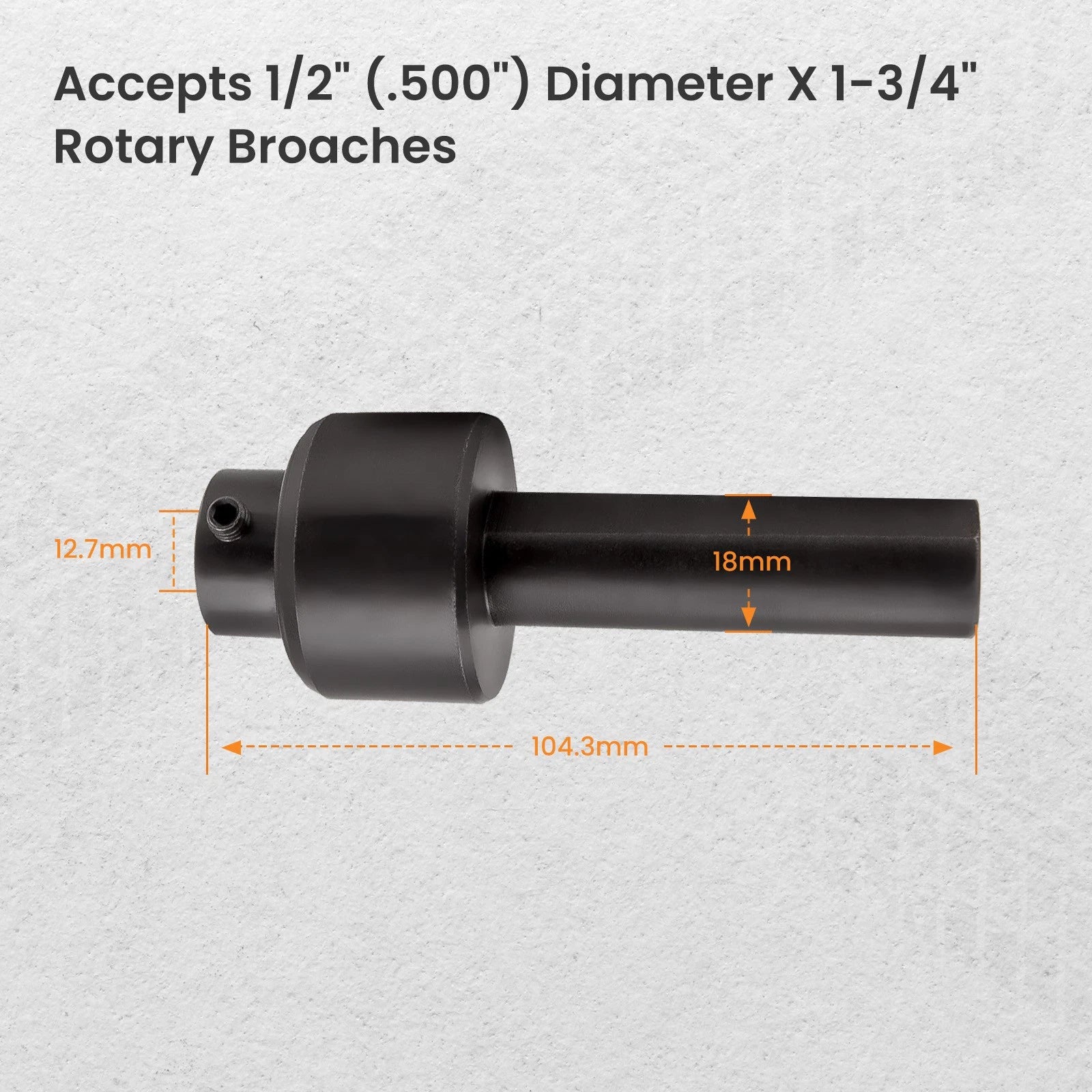 Rotary Broach Tool Holder for 3/4" Shank Broach (Fit 1/2" Shank)