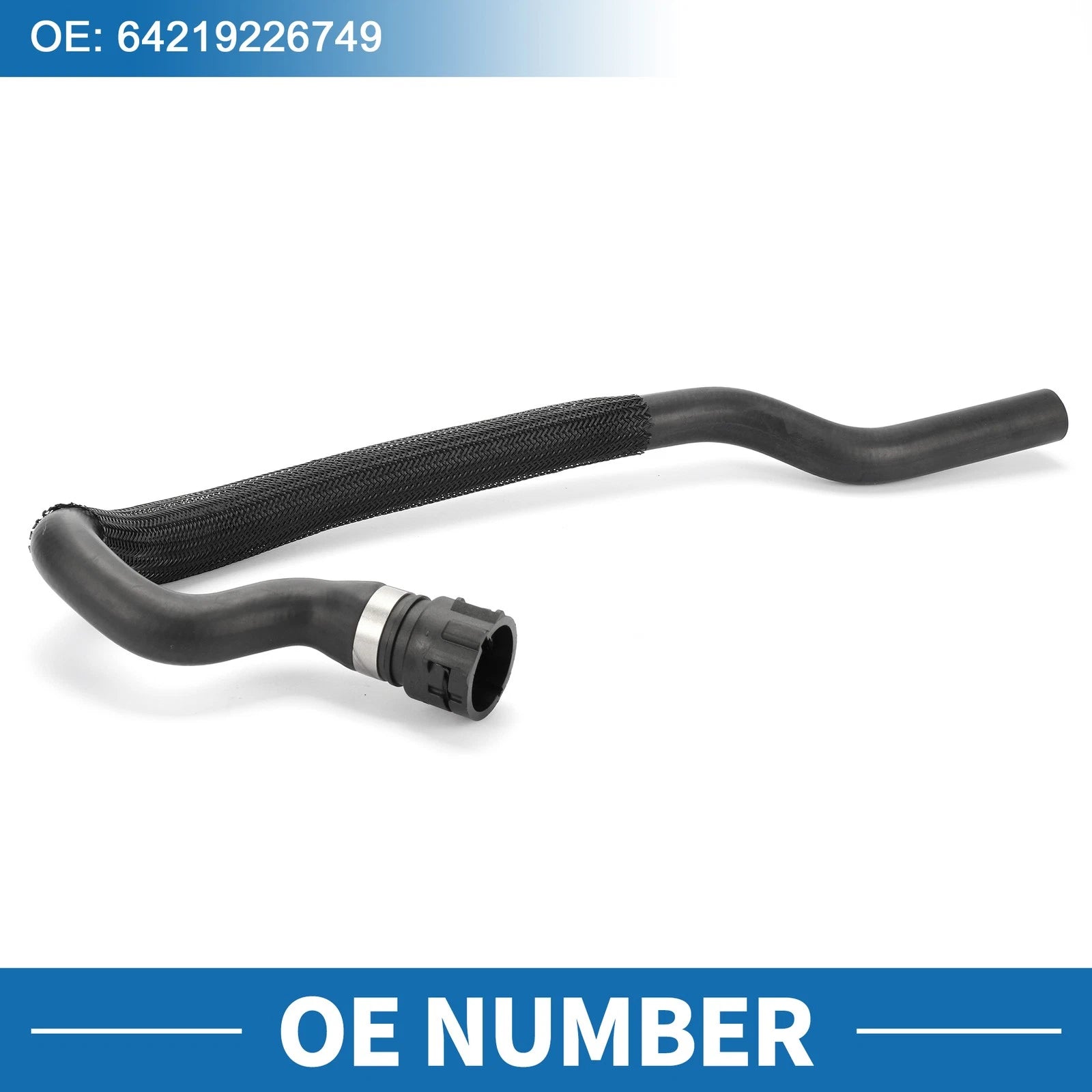 Radiator Hose No. 64219226749 for BMW 528i (2012–2016) Rubber Black