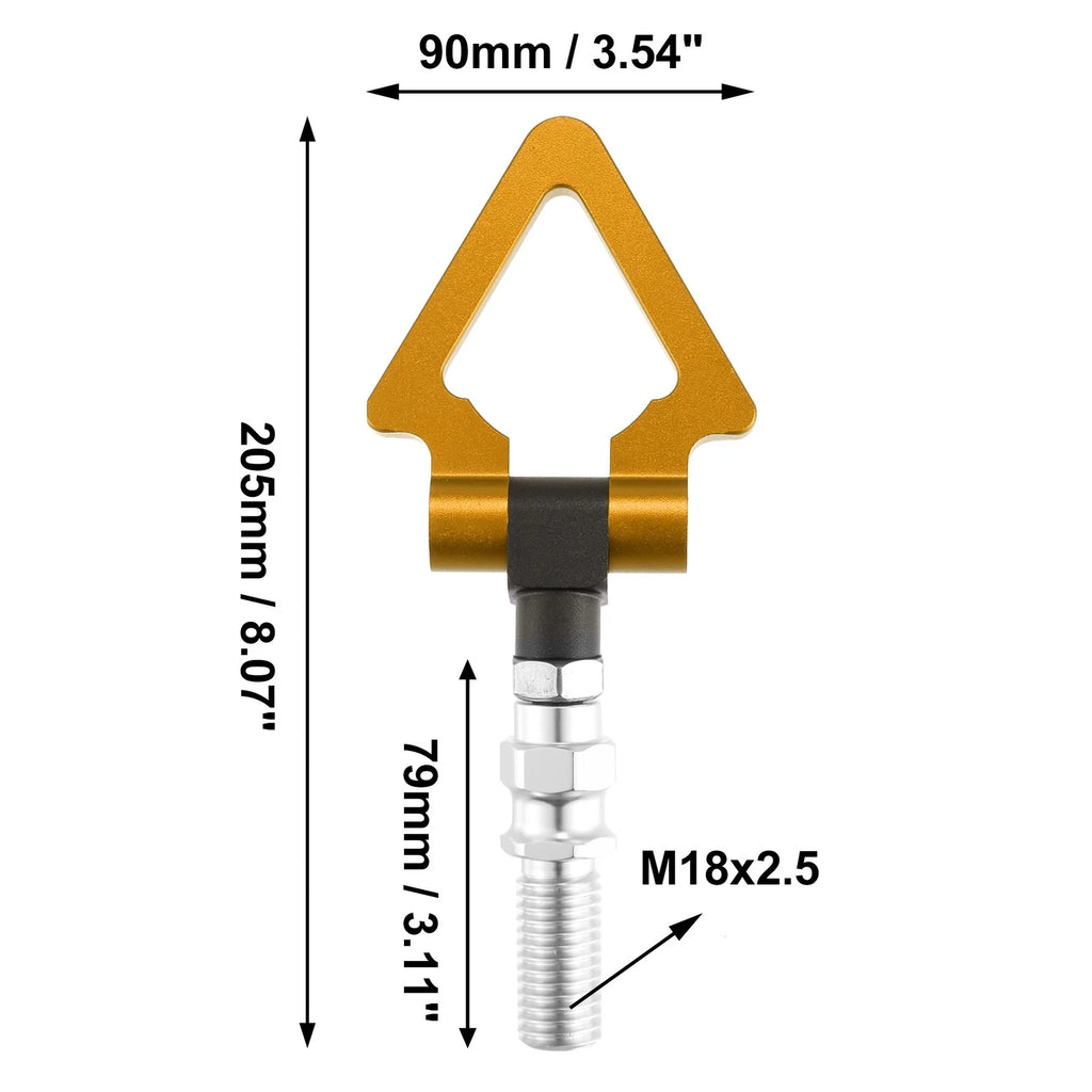 Tow Hook Towing Bar for Honda (2010–2020) - Gold Tone Triangle Shape