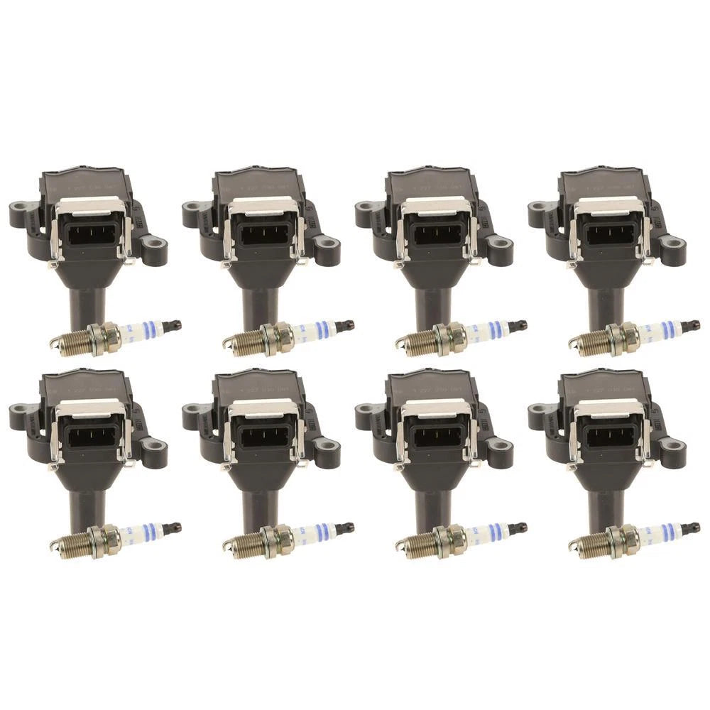 Set of 8 Ignition Coils & 8 Iridium Spark Plugs for BMW V8 M62 (1996–2003)