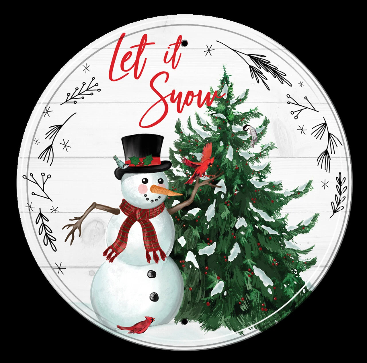 Let It Snow Metal Tin Sign for Desperate Enterprises (9301)