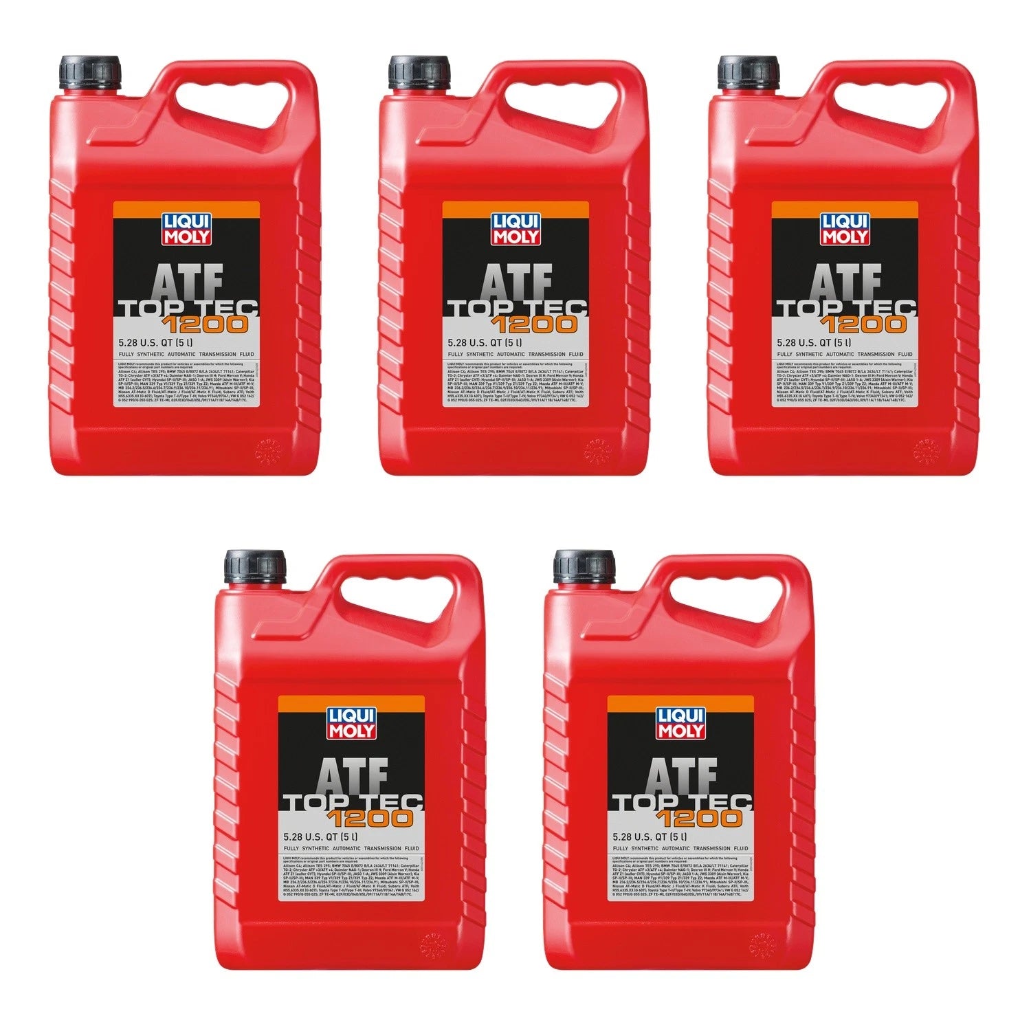 Set of 5 Liqui Moly Top Tec ATF 1200 Automatic Transmission Fluid (25L)