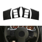 4Pcs Carbon Fiber Steering Wheel Panel Covers for Nissan 350Z (2006-2009)