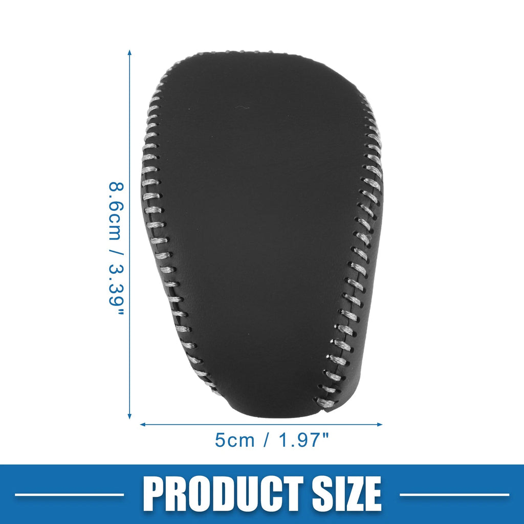 Gear Shifting Knob Cover for Toyota RAV4 (2019–2023) Black Gray Stitches