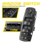 Front Driver Side Window Switch for Ram 1500 2500 (2016–2018), Chrysler 300 (2011–2012)